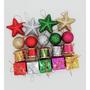 Imagem de Kit 19 Enfeites Decorativos de Natal Para Arvores Pendurar Guirlandas Festão - RIO DO OURO