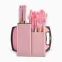 Imagem de Kit 19 Peças Utensílios de Cozinha Completo Rosa Claro