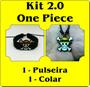Imagem de Kit 2.0 One Piece 1 Pulseira Amarrar + 1 Colar Caveira Do