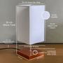 Imagem de Kit 2 Abajur Cobre Luminaria de Mesa Quadrado Cúpula Tecido Algodão Branco Decorativo Sala De Estar, Lateral De Cama, Cabeceira
