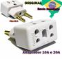 Imagem de Kit 2 Adaptador Premium Tomada Benjamin Plug Padrão Novo e Antigo 10A e 20A Adaptador BOB Esponja Original