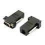 Imagem de Kit 2 Adaptador Vga Rj45 Cabo Rede Extensor Extensao Monitor