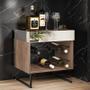 Kit 2 Adegas Industrial com Espelho Platinum Decor Imagem de Kit 2 Adegas Industrial com Espelho Platinum Decor