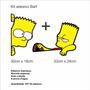 Imagem de Kit 2 Adesivos - Bart Simpson Dirigindo E Carona Automotivo