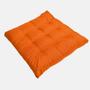 Imagem de Kit 2 Almofadas Assento Futon Grande Cheia Sofá Pallet Poltrona Cadeira Sala Laranja 40x40cm