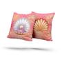 Imagem de Kit 2 Almofadas Com Enchimento Infantil Concha Escamas Rosa