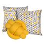 Imagem de Kit 2 Almofadas Decorativas cheias Sala Sofá mais Almofada Nó Amarelo