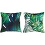 Imagem de Kit 2 Almofadas Sarja 45x45 Tropical Natureza Verde C/ Refil