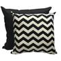 Imagem de Kit 2 Almofadas zig zag preto/suede preto 45x45x- Dominic Decor