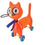 Imagem de Kit 2 Animal de Brinquedo Gato Chorão Sanfonado Com Som Laranja