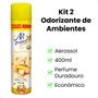 Imagem de Kit 2 Ar Gradável Kelldrin Aerossol Talco Baby - 400ml
