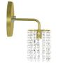 Imagem de Kit 2 Arandela de Cristal Legitimo Clearcast Redonda Dourado