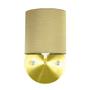 Imagem de Kit 2 Arandela Dourado De Cupula Cilíndrica Shantung Dourado