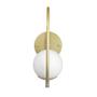 Imagem de Kit 2 Arandela Parede Online Dourado Globo De Vidro Branco