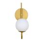 Imagem de Kit 2 Arandelas Luminária Ignis Globo 12 cm Moderno Dourado 001