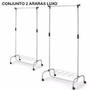 Imagem de Kit 2 Arara Luxo Com Rodinhas E Portátil - Compre Já Someway