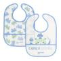 Imagem de Kit 2 Babadores Com Cata Migalhas Impermeável Azul Multikids