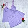 Imagem de Kit 2 Baby Doll Amamentação Plus Size Pijama Gestante Maternidade pós parto abre fácil