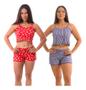 Imagem de Kit  2 Baby Doll Virginia Cropped  + Short Pijama Sortidas