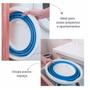 Imagem de Kit 2 Baldes Dobraveis Retrateis 10 Litros com Alca / Flexivel Versatil e Compacto Azul e Branco Kala