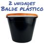 Imagem de Kit 2 Baldes Multiuso Resistente com Alça Reforçada 12 Litros