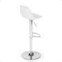 Imagem de Kit 2 Banqueta Alta Leda Estofada com Base Giratória e Regulagem de Altura - Branco