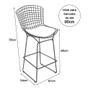 Imagem de Kit 2 Banquetas Bertoia Branca D60 com Assento Branco