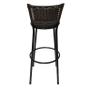 Imagem de Kit 2 Banquetas Bistrô Hawaii Rattan Junco Café Epóxi e Assento Preto 90cm