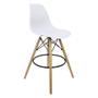 Imagem de Kit 2 Banquetas Charles Eames Eiffel Wood Design Base Fixa Madeira - Branca