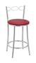 Imagem de Kit 2 Banquetas Cromadas BC51-C A107 Vermelho Tre Paroni