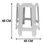 Imagem de Kit 2 Banquetas de Plastico Empilhavél
