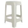 Imagem de Kit 2 Banquetas Plastica Premium Rattan Branca 45 Cm  Arqplast 