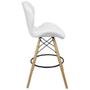 Imagem de Kit 2 Banquetas Slim Eiffel Wood Estofada - Branco