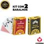 Imagem de Kit 2 Baralho Profissional Poker Copag Original Texas Hold'em NG