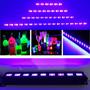 Imagem de Kit 2 Barras Luz Negra Ultravioleta UV 9 LEDs Efeitos De Iluminação Neon Festa 30w LKUV9