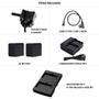 Imagem de Kit 2 Baterias F970 Para Colbor Cl60 Com Suporte + Cabo Usb-c
