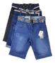 Imagem de Kit 2 Bermuda Jeans Infantil Menino Masculino Com Regulador