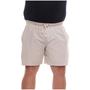 Imagem de Kit 2 Bermuda Shorts de Linho Plus Size Masculino Do G1 ao G4 Caqui e Preto