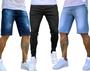 Imagem de Kit 2 bermudas e 1 calça jeans masculina Skinny envio imediato
