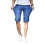 Imagem de Kit 2 Bermudas JEANS LISA  Masculinas Casual Elastano Short Slim Preta Azul Azul Claro 1046