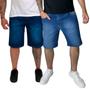 Imagem de Kit 2 Bermudas Jeans Masculina Slim Plus Size Lycra 48 Ao 56