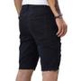 Imagem de Kit 2 Bermudas JEANS RASGADA Masculinas Casual Elastano Short Slim Preta Azul Azul Claro 1047