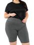 Imagem de Kit 2 Bermudas Legging Plus Size Fitness Cintura Alta