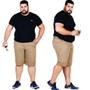 Imagem de Kit 2 Bermudas Masculina Brim Plus Size Esporte Fino Social