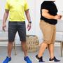 Imagem de Kit 2 Bermudas Masculina Brim Plus Size Esporte Fino Social