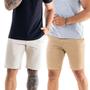 Imagem de Kit 2 Bermudas Masculina Sarja Modelo Social Esporte Fino