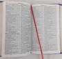 Imagem de Kit 2 biblia slim ultrafina com ajudas adicionais e harpa - capa luxo azul marinho + vermelha