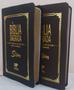 Imagem de Kit 2 biblia slim ultrafina com ajudas adicionais e harpa - capa luxo preta + marrom
