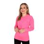 Imagem de Kit 2 Blusa Feminina Com Capuz - Proteção Uv50+ 1 Rosa 1 Branca