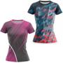 Imagem de Kit 2 Blusa Fitness Roupa Academia feminina Caminhada Treino Ciclismo Dry Fit Ante Suor UV